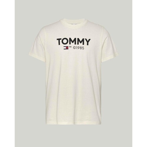 textil Herr T-shirts Tommy Hilfiger DM0DM18264 Vit