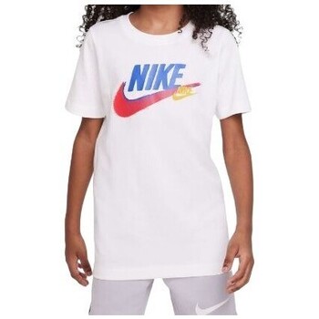 textil Pojkar T-shirts Nike Camiseta Nio-a   Sporwear FD1201 Vit