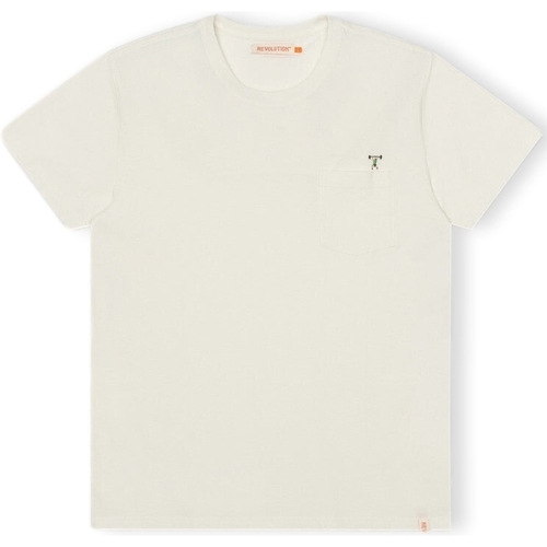 textil Herr T-shirts & Pikétröjor Revolution T-Shirt Regular 1341 WEI - Off-White Vit