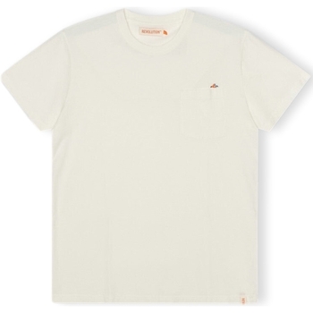 textil Herr T-shirts & Pikétröjor Revolution T-Shirt Regular 1341 BOR - Off-White Vit