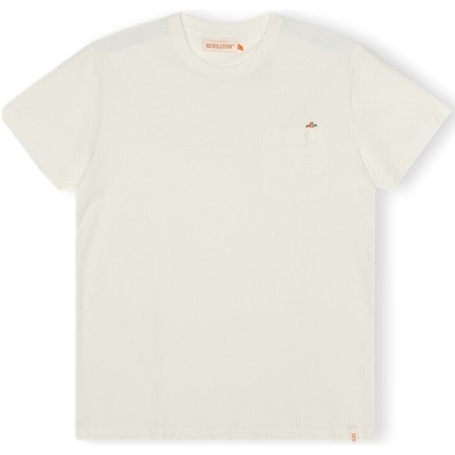 textil Herr T-shirts & Pikétröjor Revolution T-Shirt Regular 1341 BOR - Off-White Vit