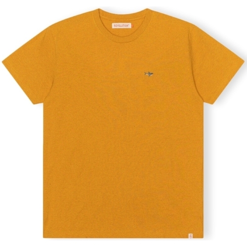 textil Herr T-shirts & Pikétröjor Revolution T-Shirt Regular 1340 SHA - Orange/Melange Orange
