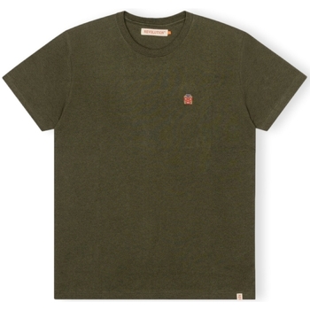 textil Herr T-shirts & Pikétröjor Revolution T-Shirt Regular 1340 WES - Army/Melange Grön