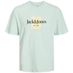 textil Herr T-shirts Jack & Jones 12250436 JORLAFAYETTE Grön