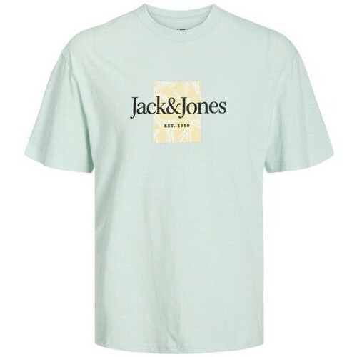 textil Herr T-shirts Jack & Jones 12250436 JORLAFAYETTE Grön