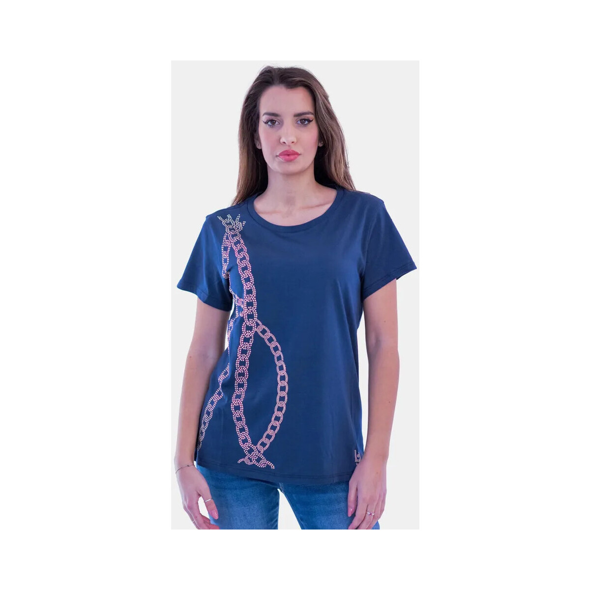 textil Dam T-shirts & Pikétröjor Liu Jo TA4197-J6040 Mörkblå
