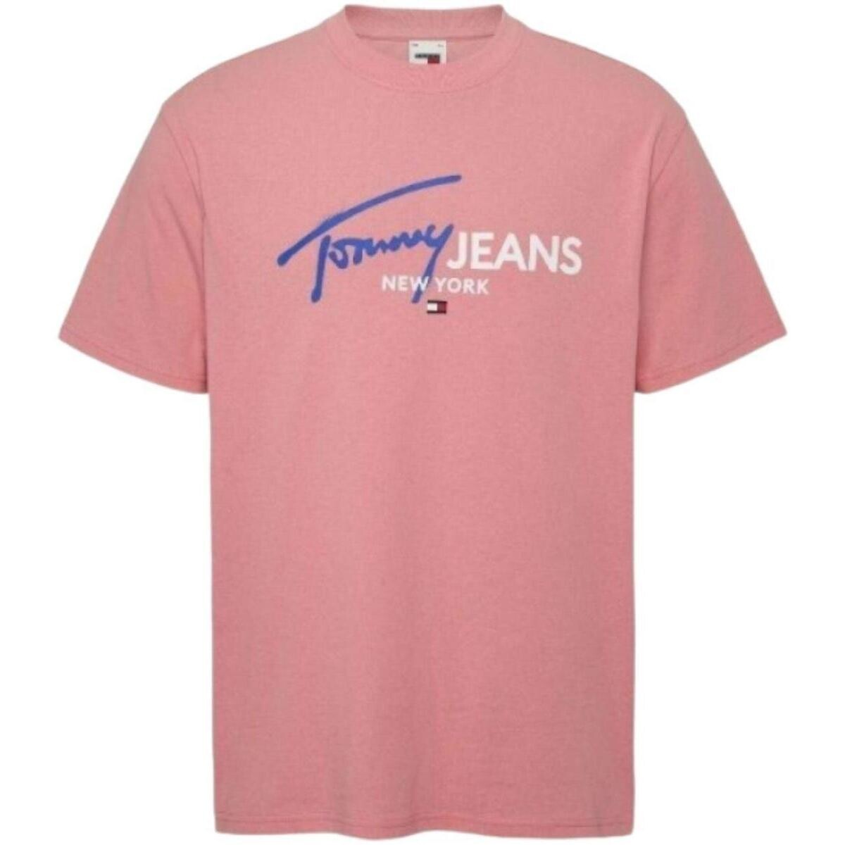 textil Herr T-shirts Tommy Hilfiger  Rosa