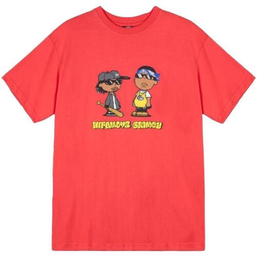 textil T-shirts Grimey  Röd