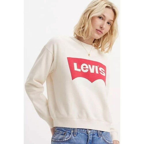 textil Dam Sweatshirts Levi's A7288 0020 GRAPHIC SIGNATURE Vit