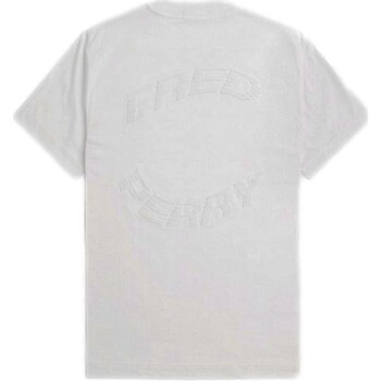 textil Herr T-shirts Fred Perry  Vit
