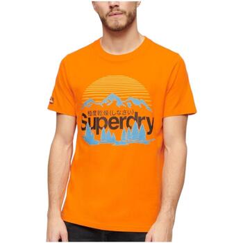 textil Herr T-shirts Superdry  Orange