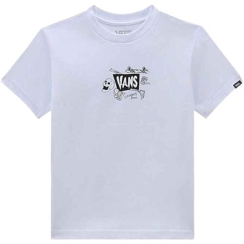 textil Pojkar T-shirts Vans  Vit