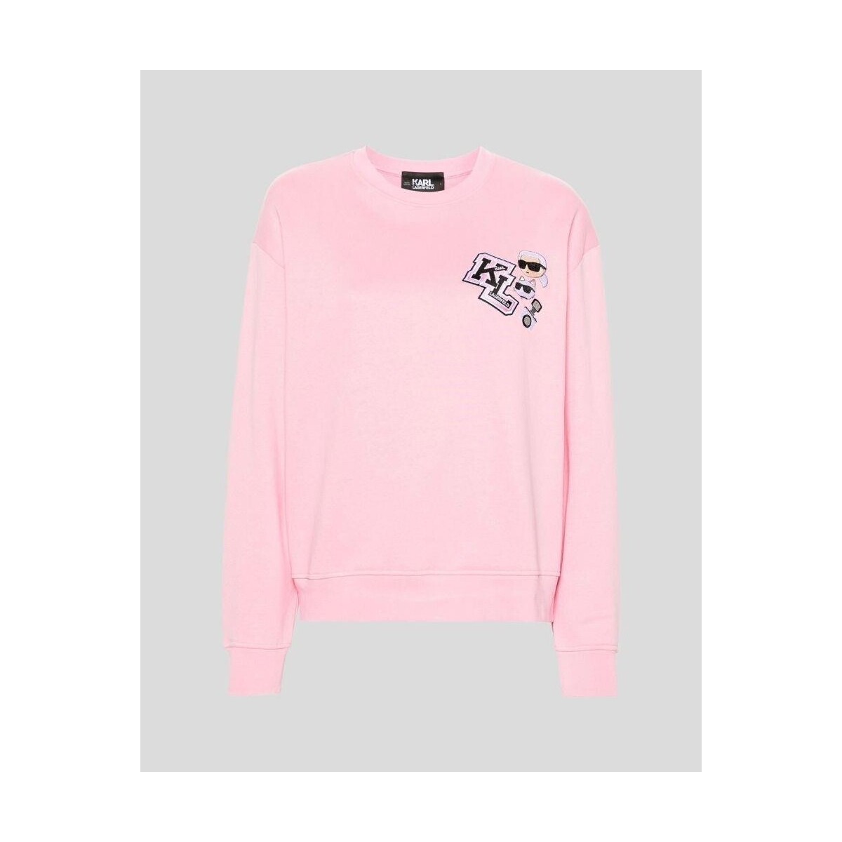 textil Dam Sweatshirts Karl Lagerfeld 240W1812 VARSITY KL SWEATSHIRT Rosa