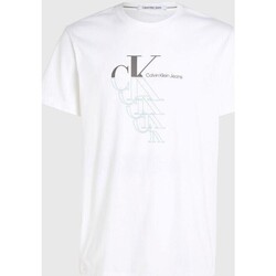 textil Herr T-shirts Calvin Klein Jeans J30J325352 Vit