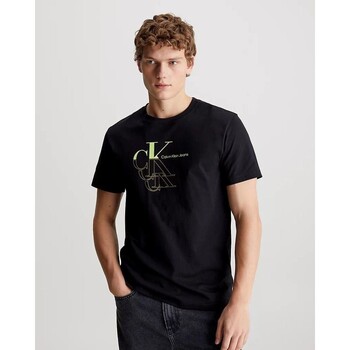 textil Herr T-shirts Calvin Klein Jeans J30J325352 Svart