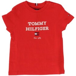 textil Pojkar T-shirts Tommy Hilfiger KB0KB08671 Röd