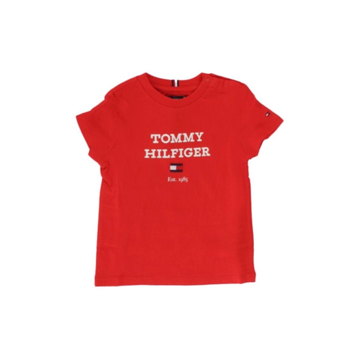 textil Pojkar T-shirts Tommy Hilfiger KB0KB08671 Röd