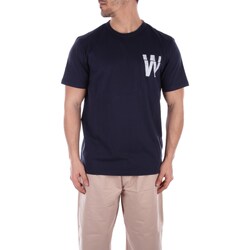 textil Herr T-shirts Woolrich CFWOTE0122MRUT2926UT2926 Blå