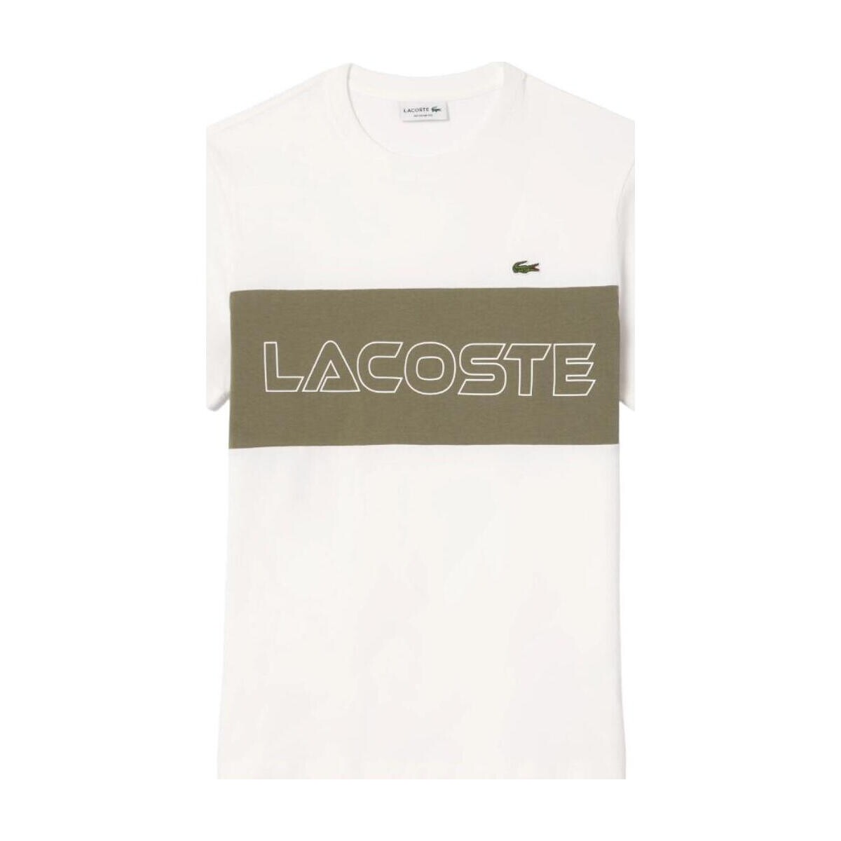 textil Herr T-shirts Lacoste  Vit