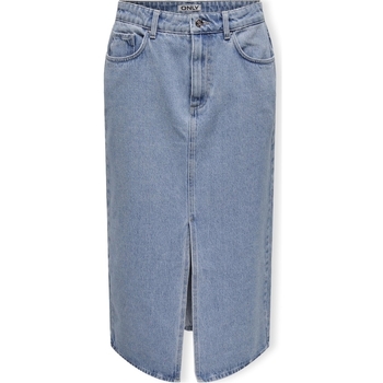 textil Dam Kjolar Only Noos Bianca Midi Skirt - Light Blue Denim Blå