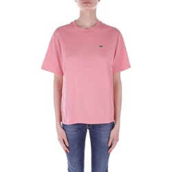 textil Dam T-shirts Lacoste TF7215 Rosa
