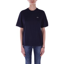 textil Dam T-shirts Lacoste TF7215 Blå