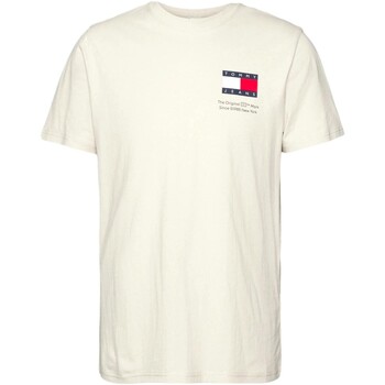 textil Herr T-shirts Tommy Jeans CAMISETA HOMBRE ESSENTIAL FLAG DM0DM18263 Beige