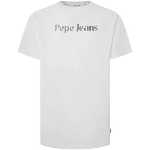 textil Herr T-shirts Pepe jeans  Vit