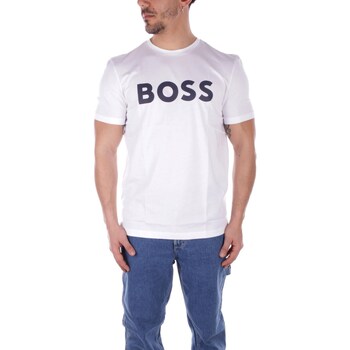 textil Herr T-shirts BOSS 50481923 Vit