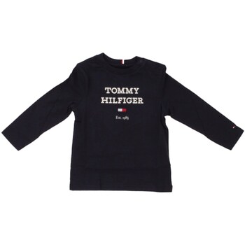 textil Pojkar Långärmade T-shirts Tommy Hilfiger KB0KB08672 Blå