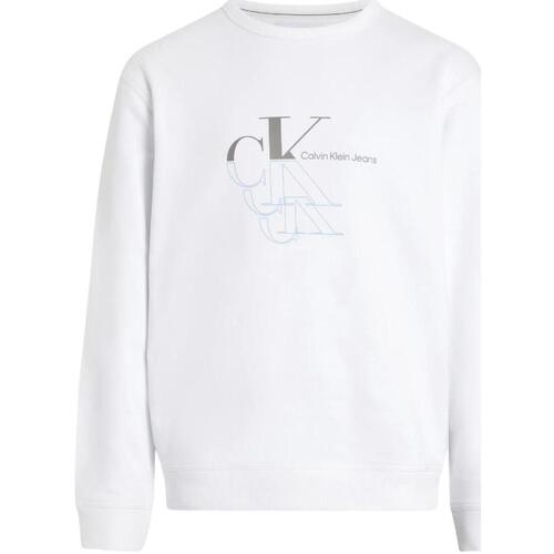 textil Herr Sweatshirts Calvin Klein Jeans  Vit