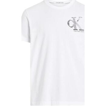 textil Herr T-shirts Calvin Klein Jeans  Vit