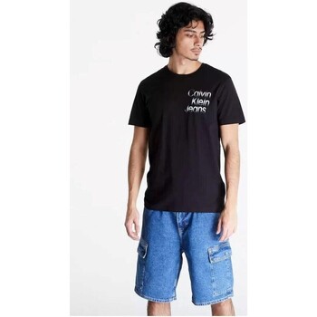 textil Herr T-shirts Calvin Klein Jeans J30J325189BEH Svart