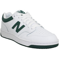 Skor Herr Sneakers New Balance 480 Cuir Homme White Green Vit