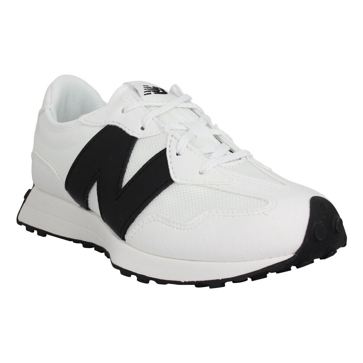 Skor Barn Sneakers New Balance 327 Toile Enfant White Black Vit