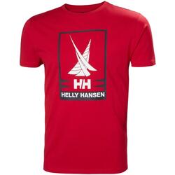 textil Herr T-shirts Helly Hansen  Röd
