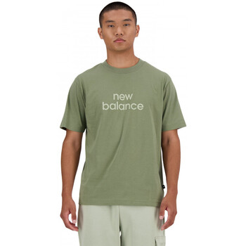 textil Herr T-shirts & Pikétröjor New Balance Sport essentials linear t-shirt Grön