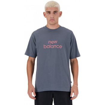textil Herr T-shirts & Pikétröjor New Balance Sport essentials linear t-shirt Blå