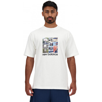 textil Herr T-shirts & Pikétröjor New Balance Hoops graphic t-shirt Vit
