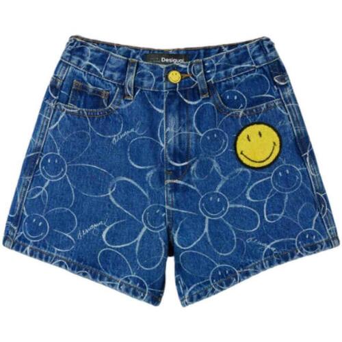 textil Flickor Shorts / Bermudas Desigual  Blå