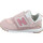 Skor Barn Sneakers New Balance 574 Velours Toile Enfant Crystal Rosa