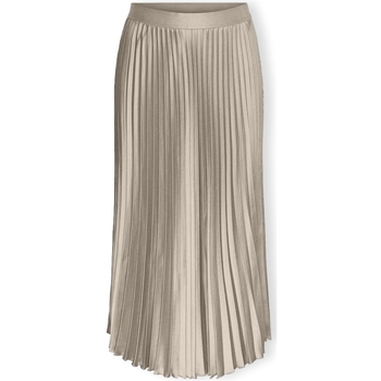 textil Dam Kjolar Y.a.s YAS Noos Celine Skirt - Whitecap Gray Beige