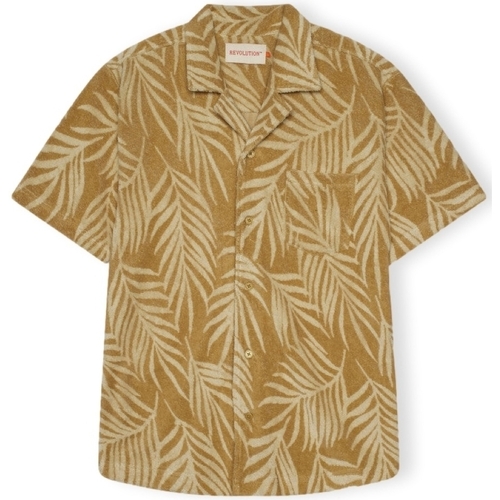 textil Herr Långärmade skjortor Revolution Terry Cuban 3101 Shirt - Khaki Gul