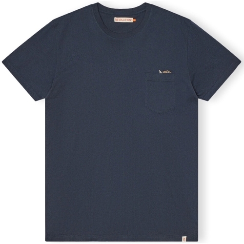 textil Herr T-shirts & Pikétröjor Revolution T-Shirt Regular 1365 SHA - Navy Blå