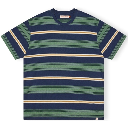 textil Herr T-shirts & Pikétröjor Revolution T-Shirt Loose 1363 - Navy Flerfärgad