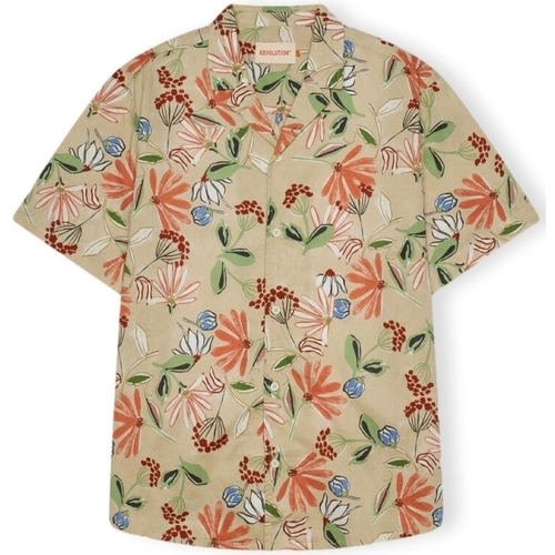 textil Herr Långärmade skjortor Revolution Cuban 3111 Shirt - Orange Flerfärgad