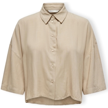 textil Dam Blusar Only Noos Astrid Life Shirt 2/4 - Humus Beige