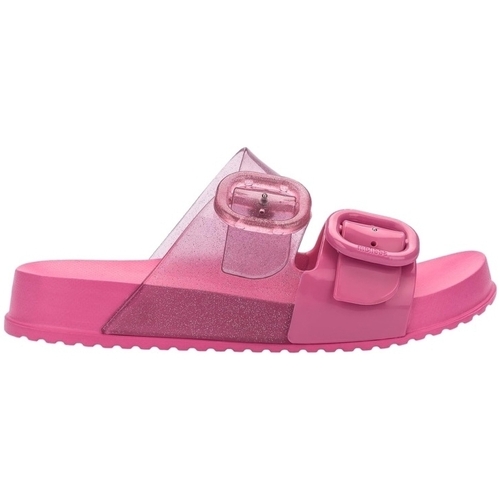 Skor Barn Sandaler Melissa MINI  Kids Cozy Slide - Glitter Pink Rosa