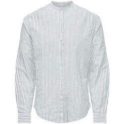 textil Herr Långärmade skjortor Only & Sons  22028417 CAIDEN Grön