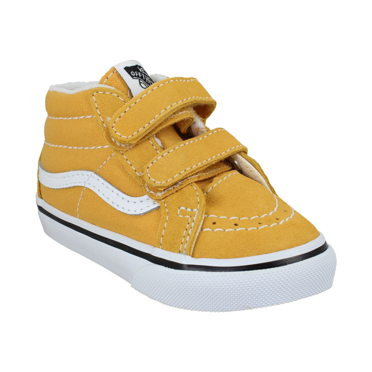 Skor Barn Sneakers Vans Sk8 Mid V Velours Toile Enfant Golden Flerfärgad